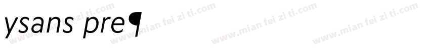 ysans pro字体转换